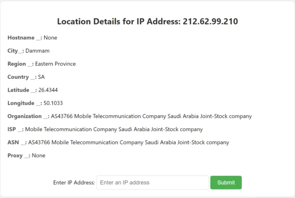 Fetch IP Address Details Information with Python and Djagno - Image 2