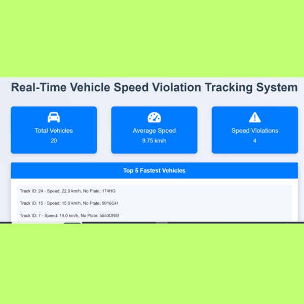 Real Time Vehicle Speed & Violation Tracking With Yolo v11 and Django